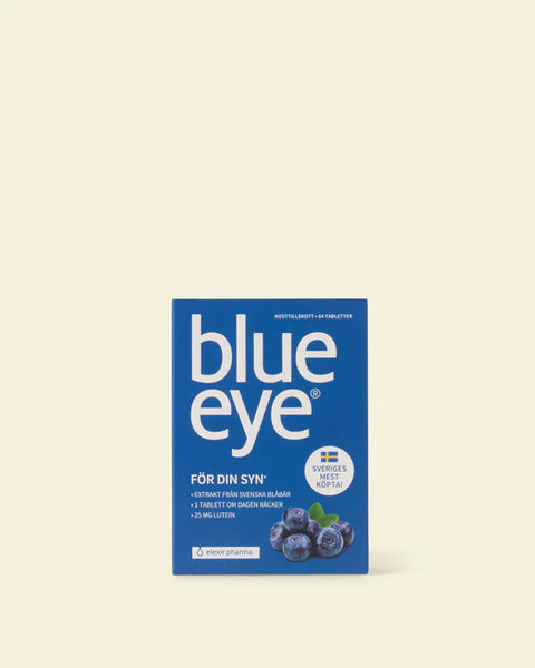 Elexir Pharma BlueEye Blueberry and Lutein 64 tablets product bottle