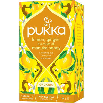Pukka Herbal Tea Lemon, Ginger & Manuka Honey 20 pcs