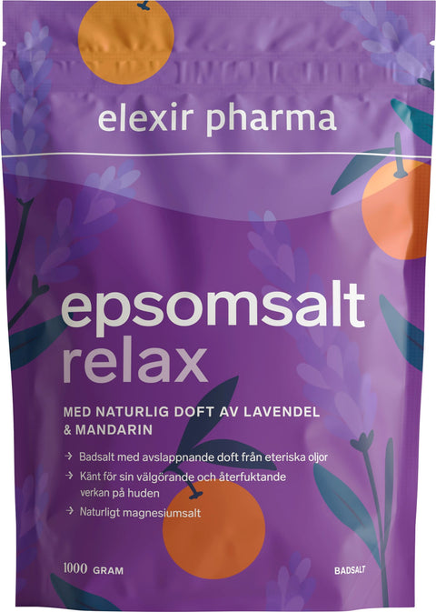 Elexir Pharma Epsom Salt Relax 1 kg package