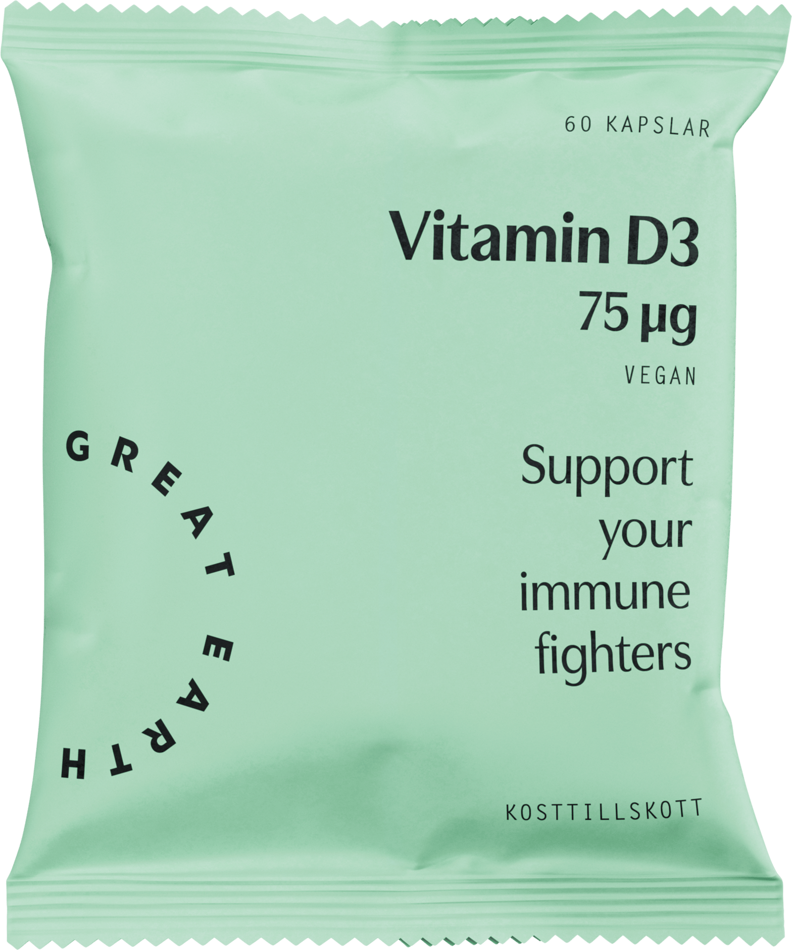 Great Earth Vitamin D3 75 micrograms Refill 60 capsules