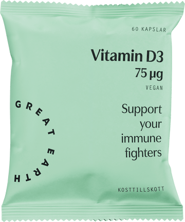 Great Earth Vitamin D3 75 micrograms Refill 60 capsules