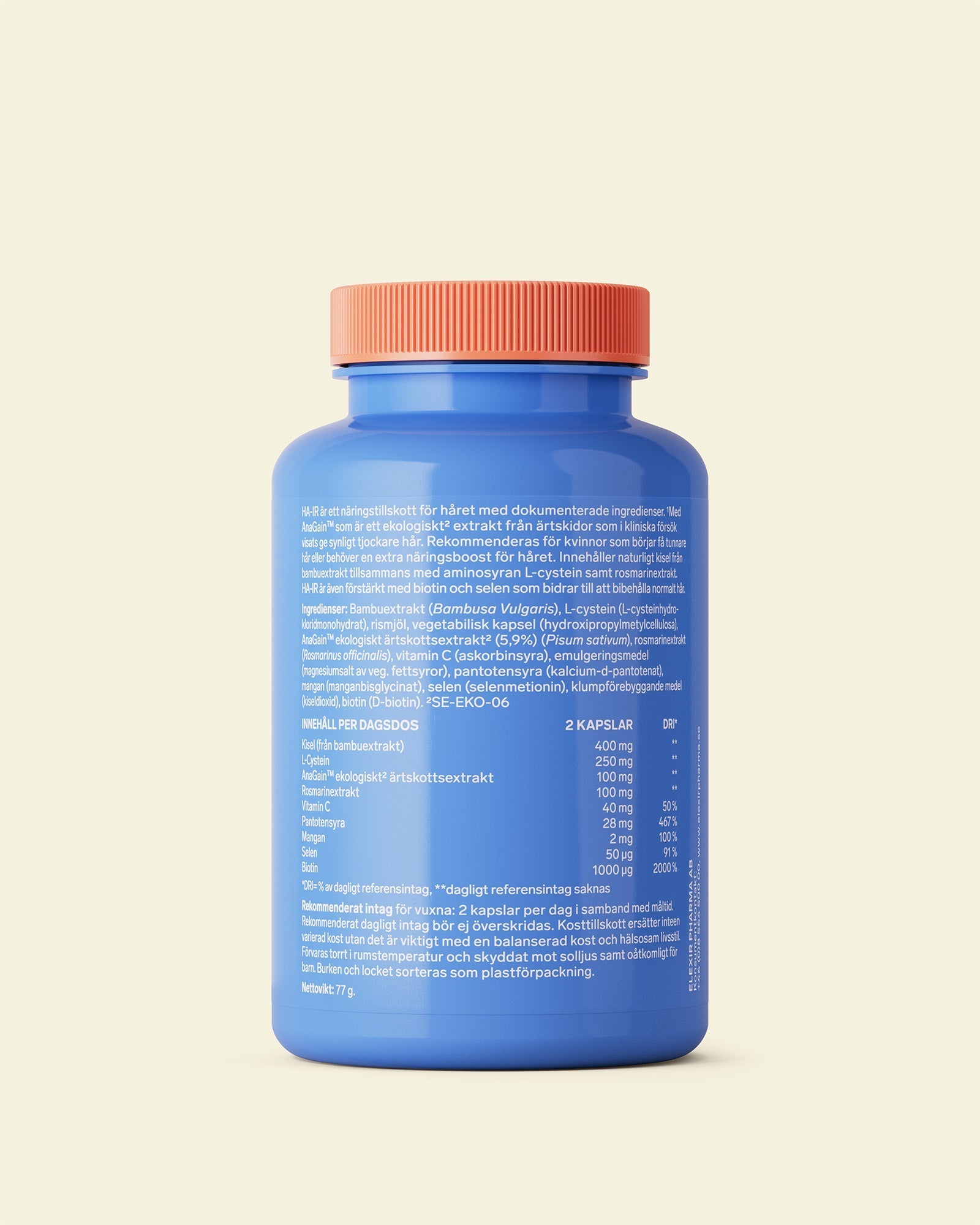Elexir HA-IR 90 Capsules label image