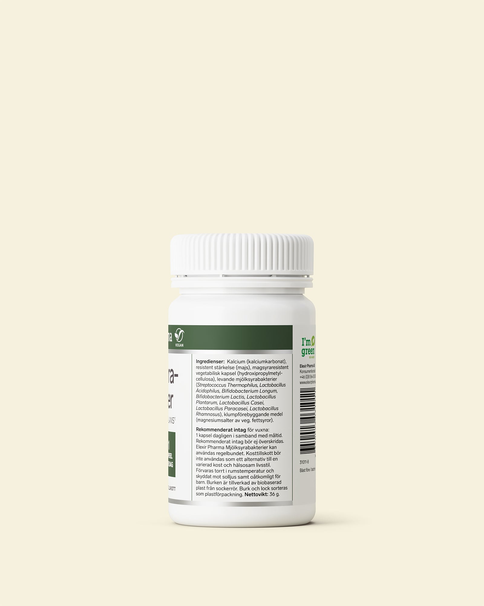 Elexir Lactic Acid Bacteria 60 Capsules – packaging view 3