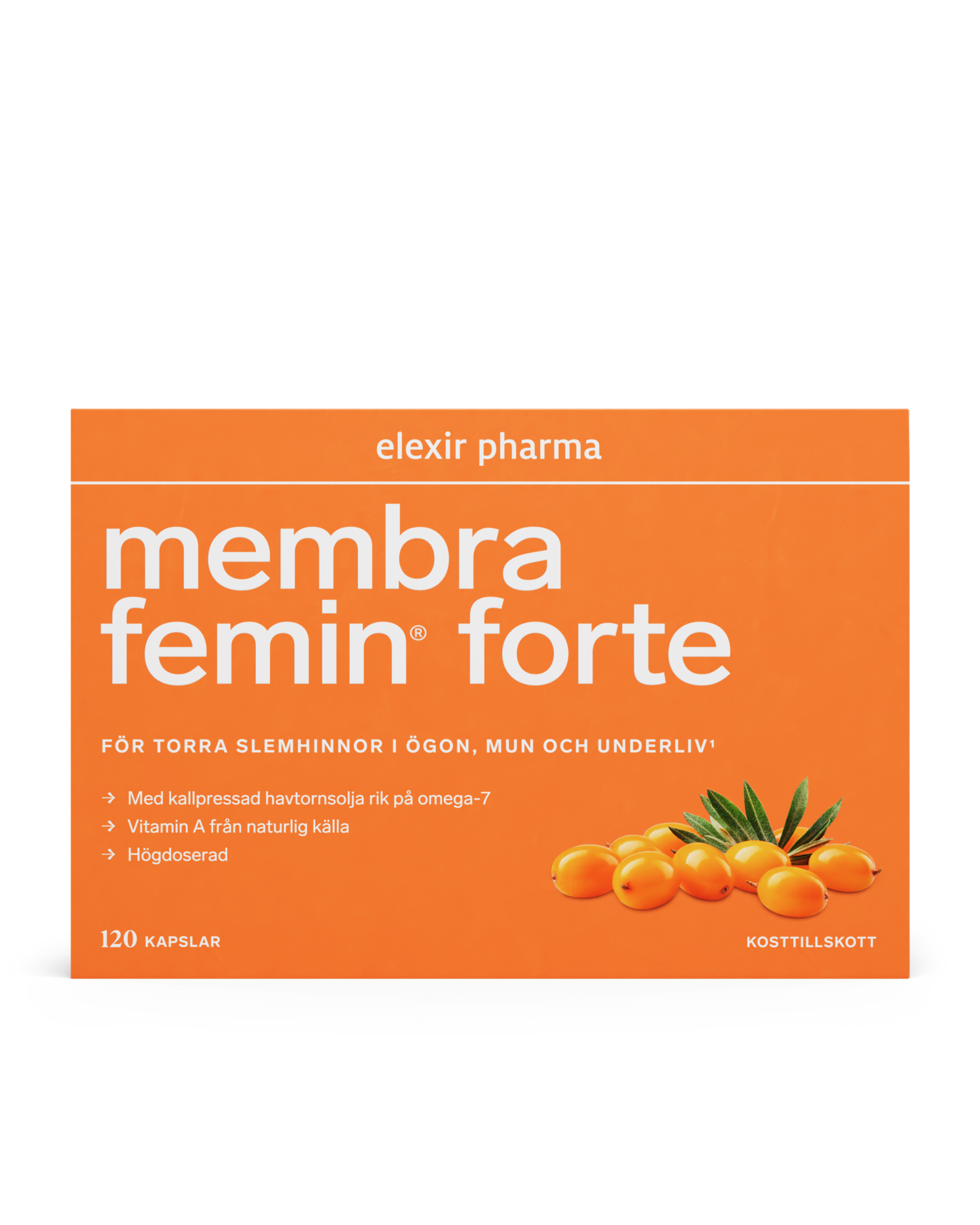 Elexir Pharma Membra Femin Forte 120 capsules new packaging front view