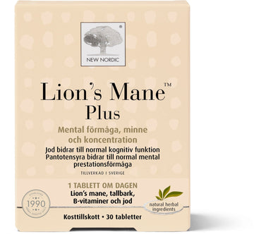 New Nordic Lion's Mane Plus 30 Tablets