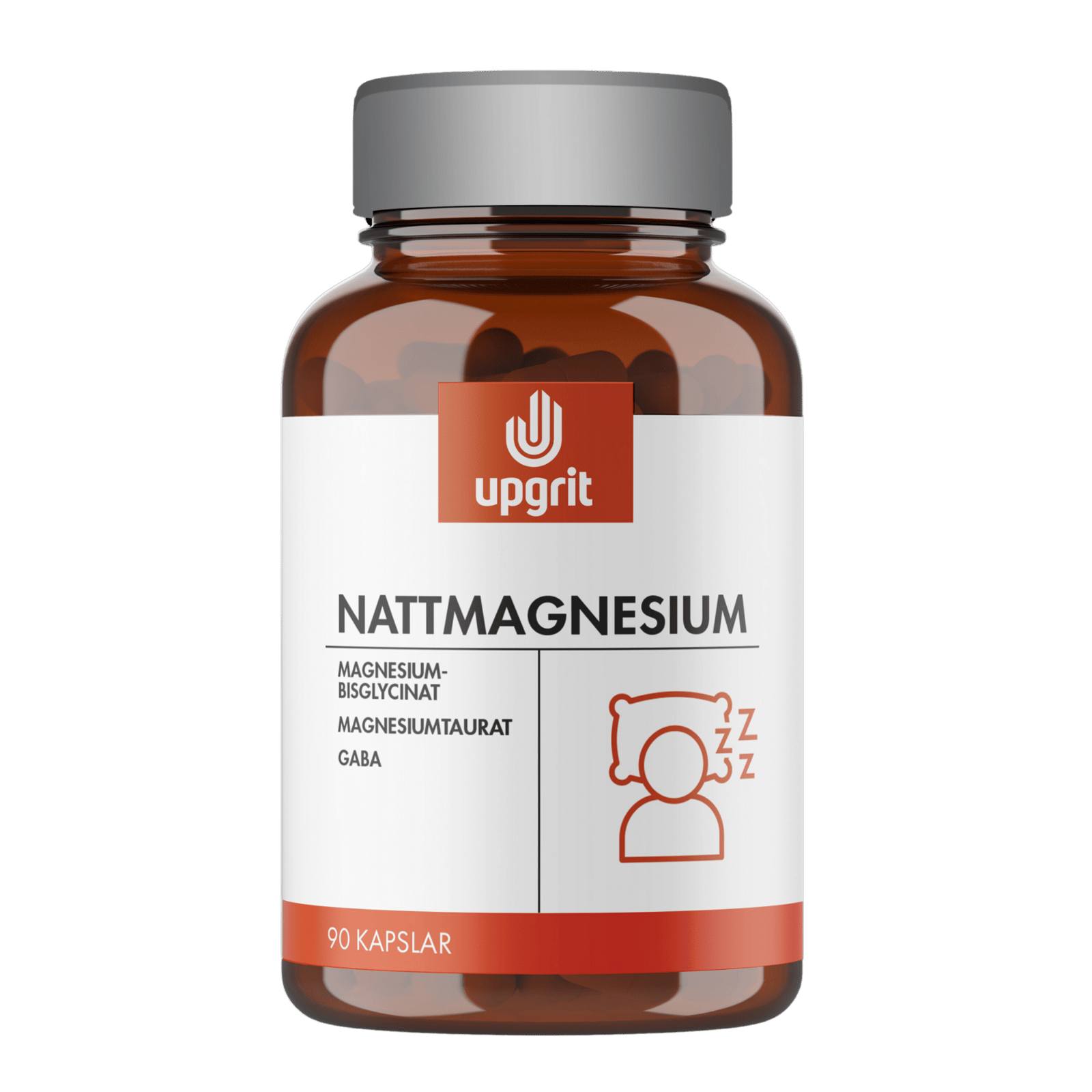 Upgrit Night Magnesium 90 Capsules front package image