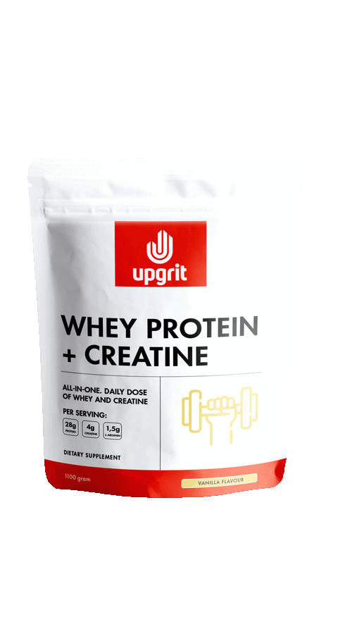 Upgrit Whey Protein and Creatine Vanilla 1100 g product package