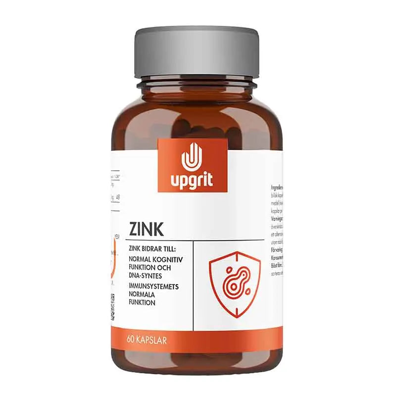 Upgrit Zinc 60 Capsules front package image